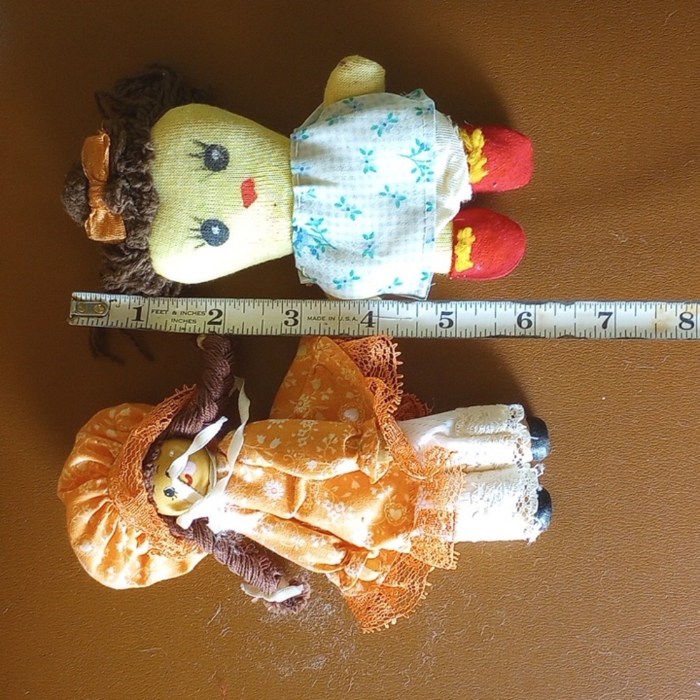 Vintage Dolls.  1 Wood.  1 Stuffed Ragdoll - Picture 5 of 5